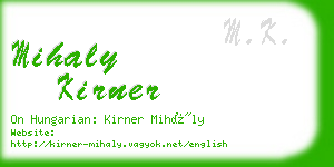 mihaly kirner business card